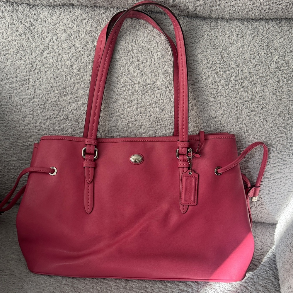 Coach Peyton Leather Drawstring Carryall